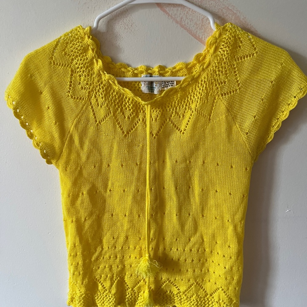 Vintage Yellow Knit Top